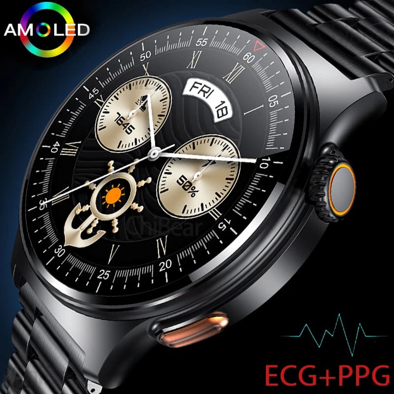 2025 Nuovo Bluetooth Chiamata Astuto Della Vigilanza AMOLED HD Schermo da Uomo Sport All'aria Aperta Orologio Fitness Monitoraggio della Salute Smartwatch Android IOS