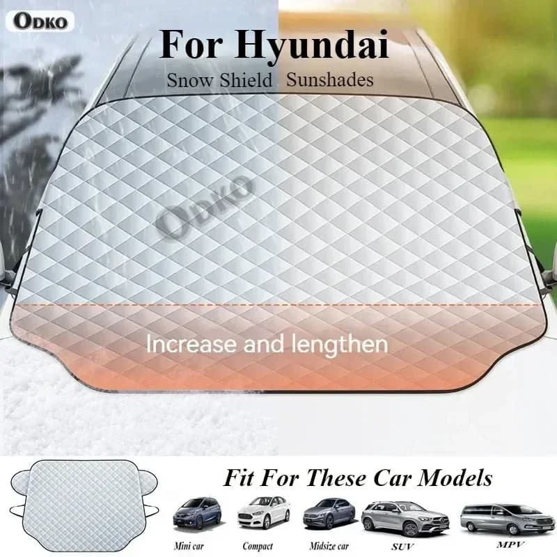 Copertura Parasole per Parabrezza Anteriore Auto, Protezione Invernale da Ghiaccio e Gelo, Impermeabile, per Hyundai IONIQ 6 New Grand Prix GN7 Kona