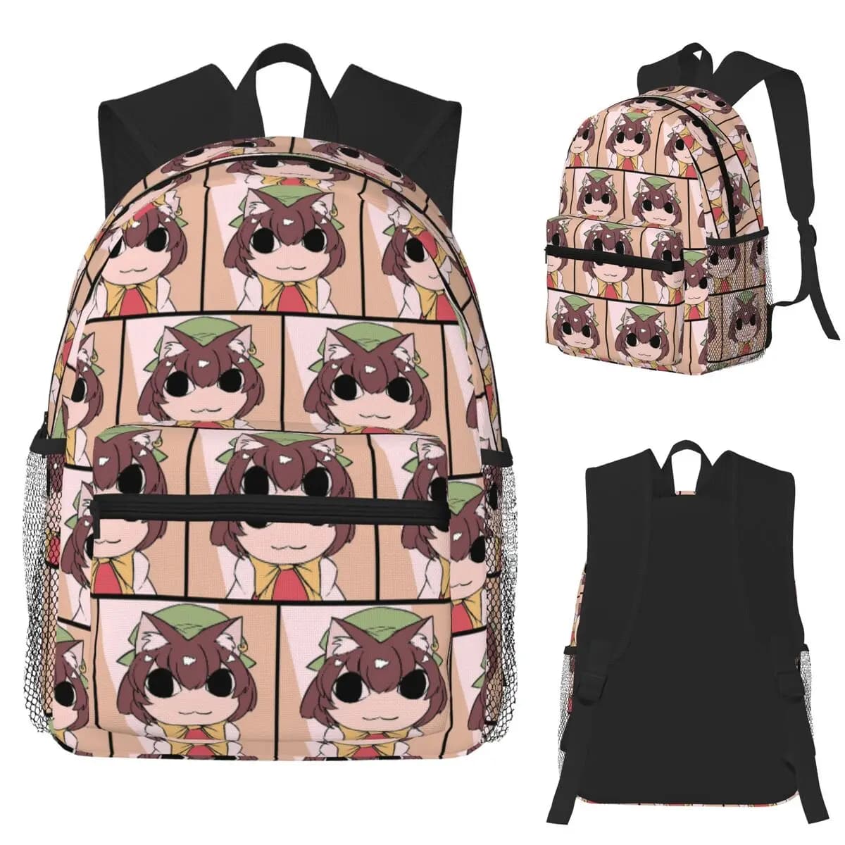 Chen Touhou Project Simpatico zaino per studenti Chibi Borsa da scuola Zaino da viaggio per escursionismo per uomo Donna Borse a tracolla per libri alla moda