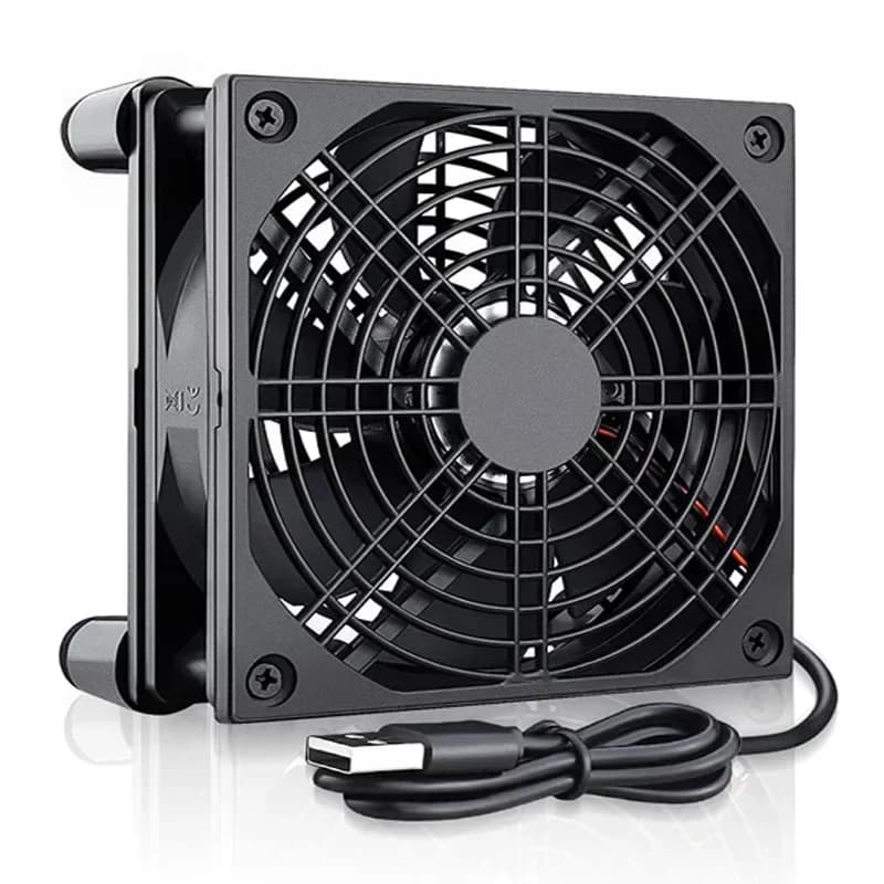 Ventola di raffreddamento del router Flusso d'aria elevato Silenzioso Dispositivo di raffreddamento del computer fai-da-te 5V Alimentazione USB Ventola da 120mm 240mm per TV Box Notebook PC Case Elettronica