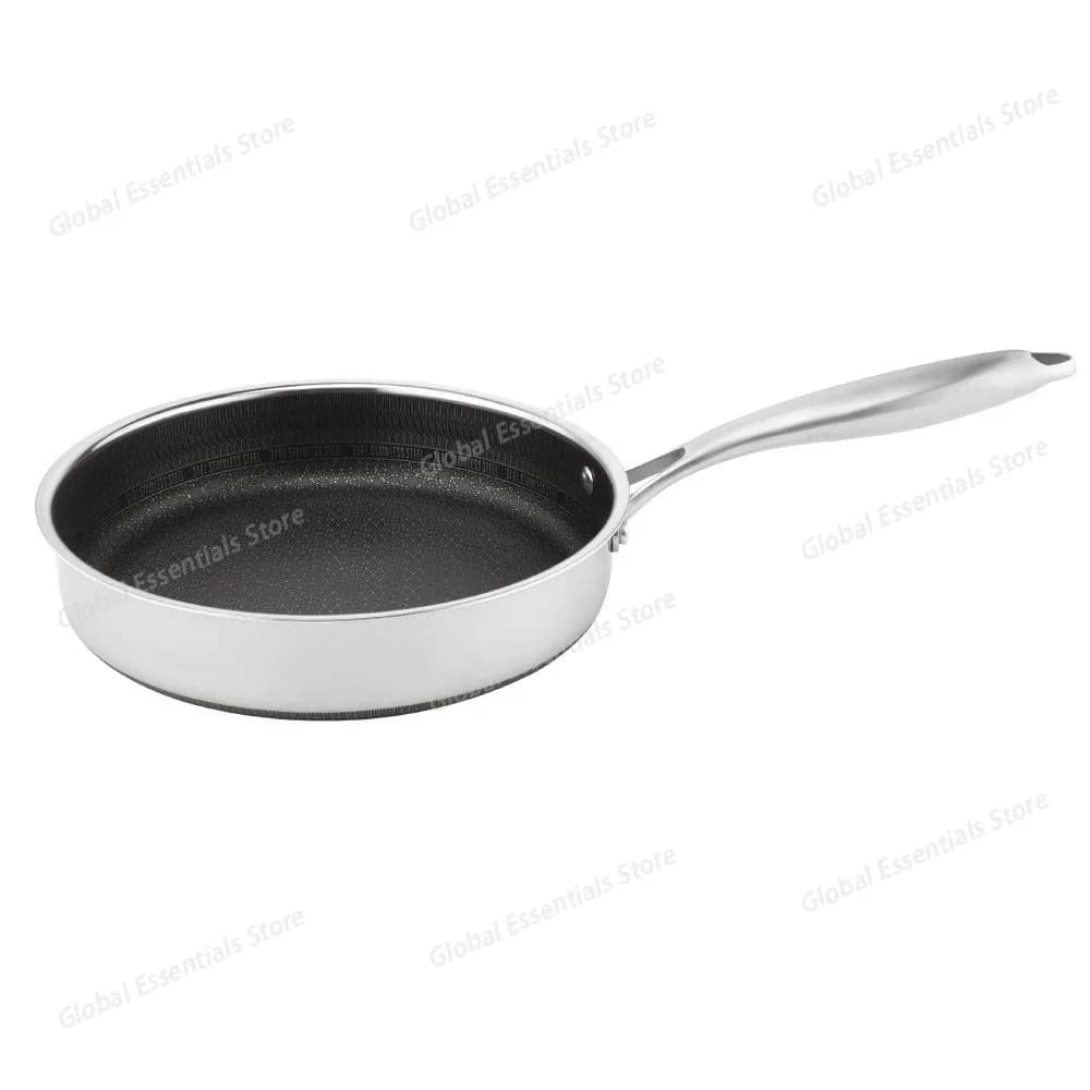 Padella Antiaderente a 4 Strati in Acciaio Inox 316L, Padella Multiuso per Friggere e Saltare in Padella per Uso Domestico