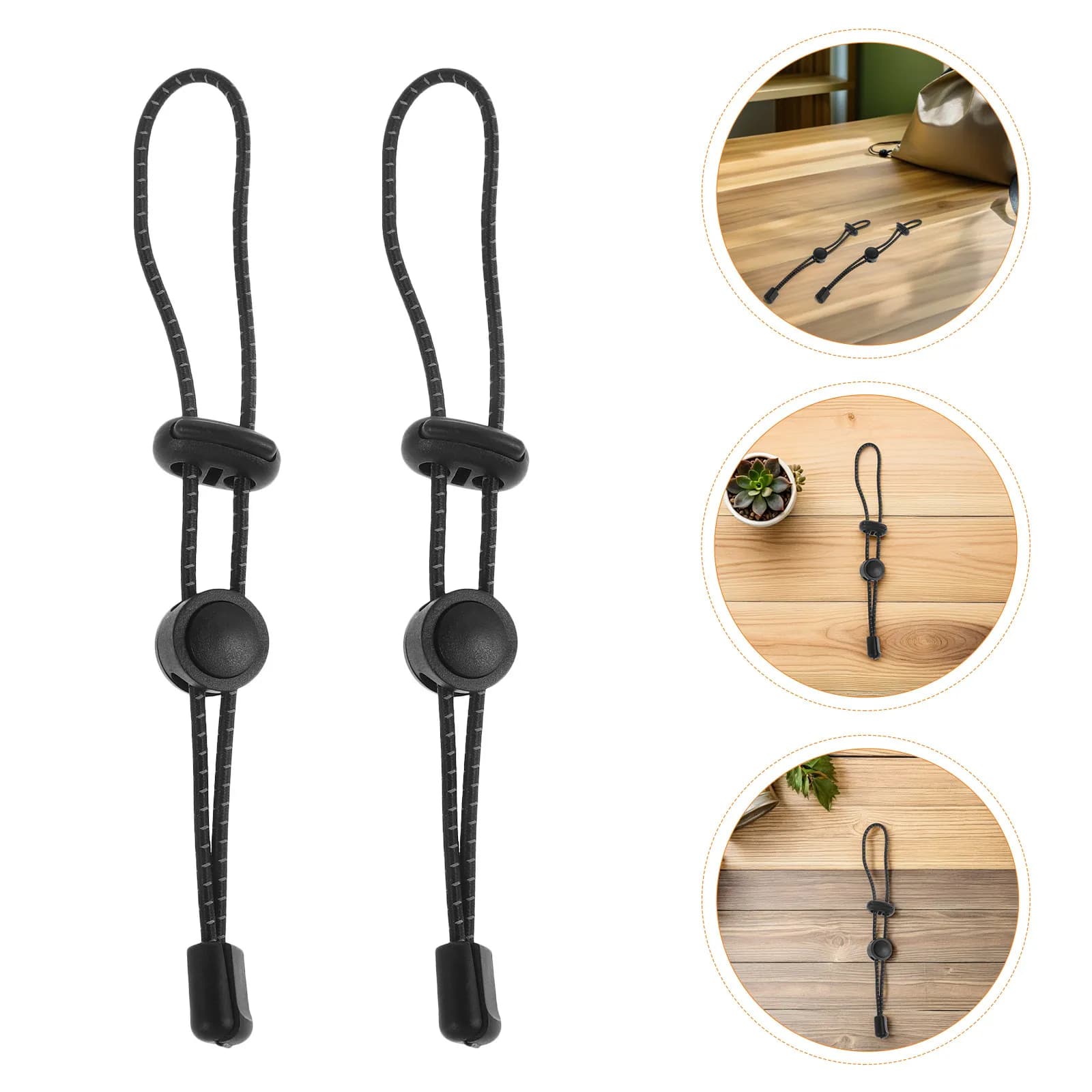 Set di 4 Supporti per Bastoncini da Trekking, Cordino Elastico, Cinghie Bungee per Zaino, Fibbia di Fissaggio Regolabile per Bastoni da Escursionismo, Attrezzatura Outdoor