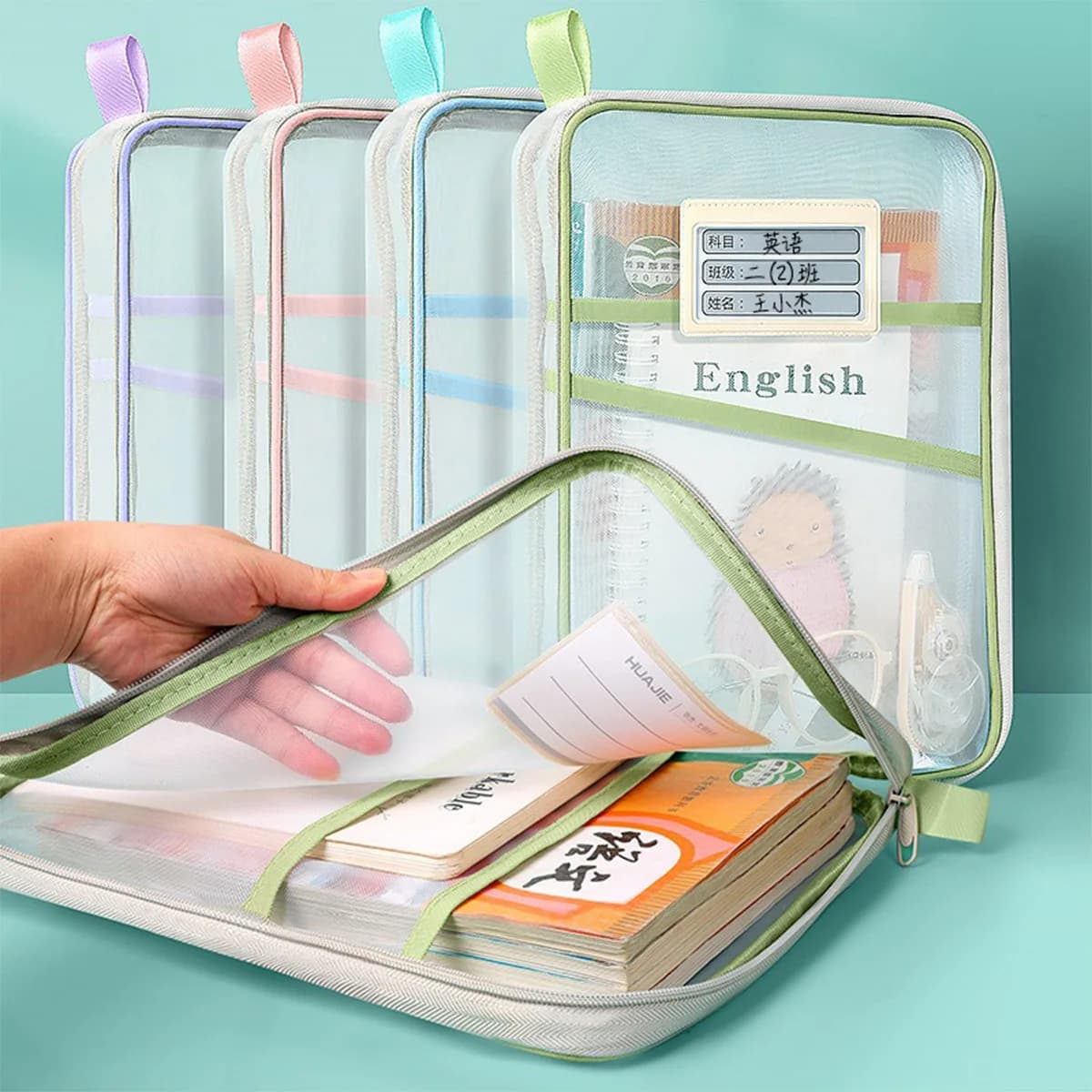 Borse portaoggetti per libri per studenti e insegnanti A4 Borsa per organizer per cancelleria di grande capacità Cartelle Borsa per cancelleria per forniture per ufficio scolastico