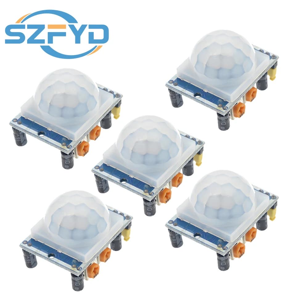1-10 pcs HC-SR501 Adjust IR Piroelectric Infrared PIR Module Detector Motion Sensor For Raspberry Pi Kit + Case