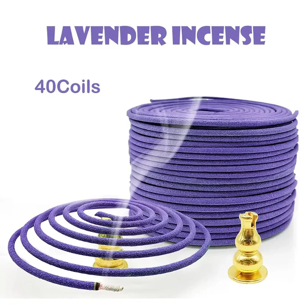40 bobine per aromaterapia alla lavanda, spezie profumate a lunga durata adatte per la purificazione dell'aria, lo yoga, la meditazione