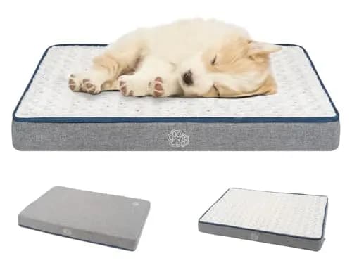 EMPSIGN Cuccia Reversibile Calda e Fresca per Cani, Tappetino per Gabbia, Letti per Animali Domestici con Rivestimento Lavabile e Rimovibile, Materassino per Gabbia per Cani