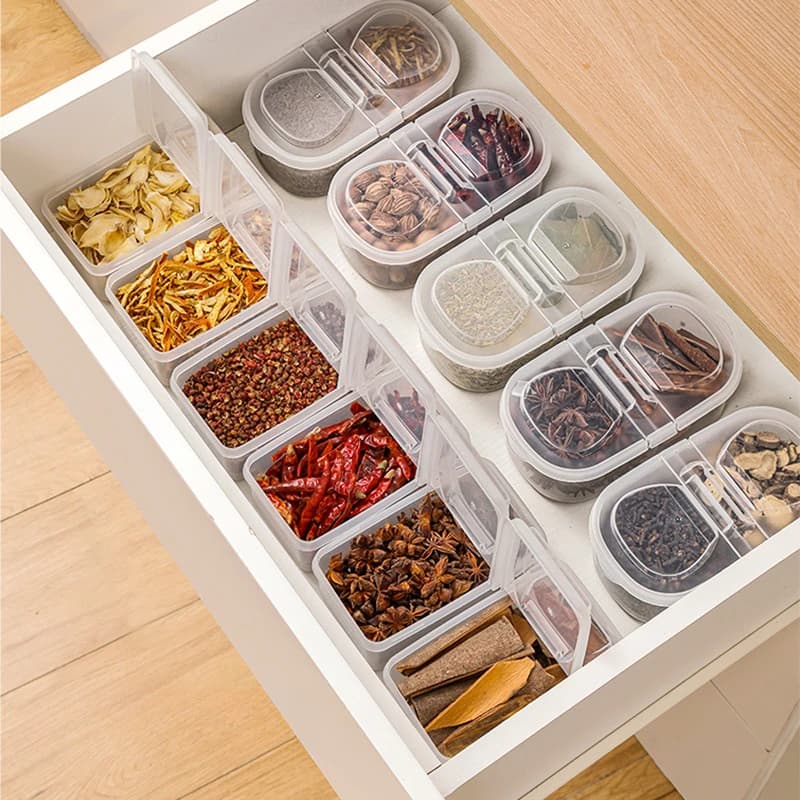 Contenitore portatile per il pranzo da campeggio, picnic, alimenti, frutta, spezie, 10 pezzi/4 pezzi/1 pezzo.