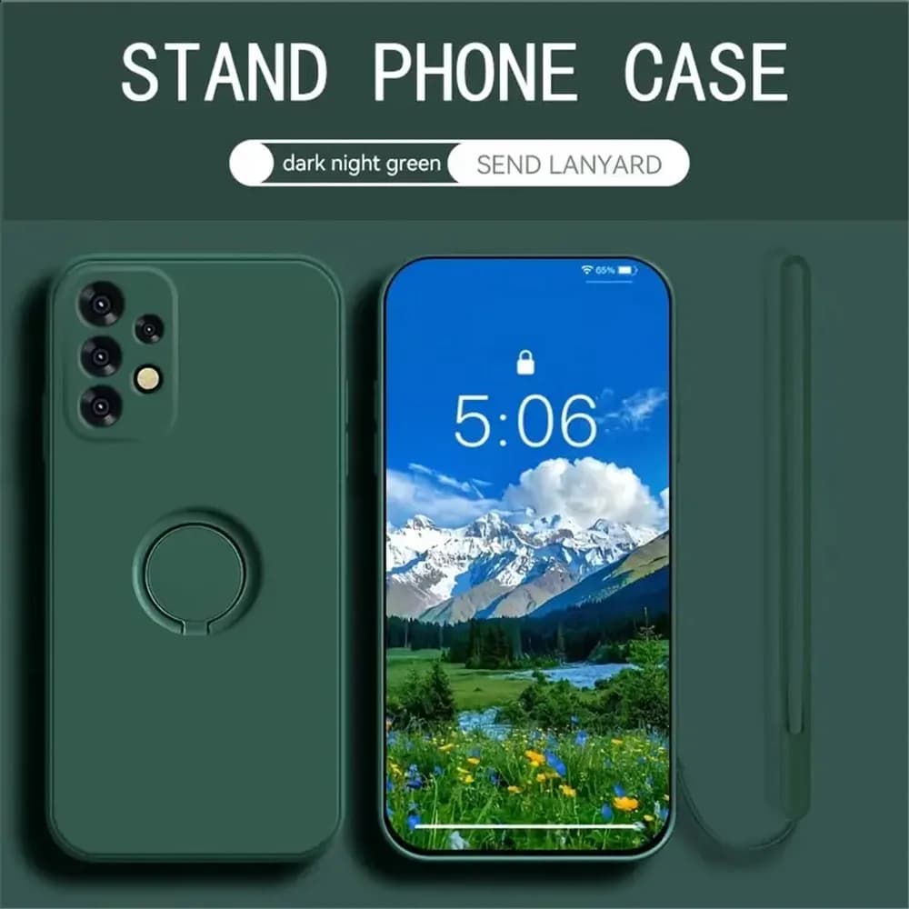Ring Holder Stand Phone Case For Motorola MOTO Edge 50 Fusion Edge 50 Pro 30 40 NEO Matte Silicone Back Cover With Lanyard