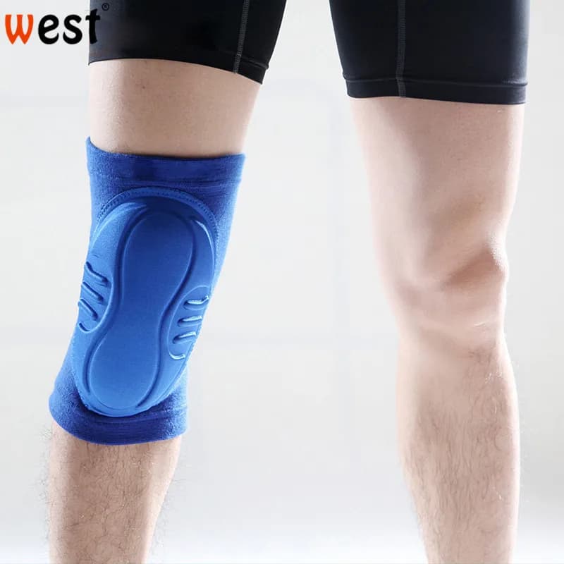 Ginocchiere ispessimento sportivo Ginocchiera sportiva Supporto per tutore Danza Protezione elastica anticollisione per ginocchio