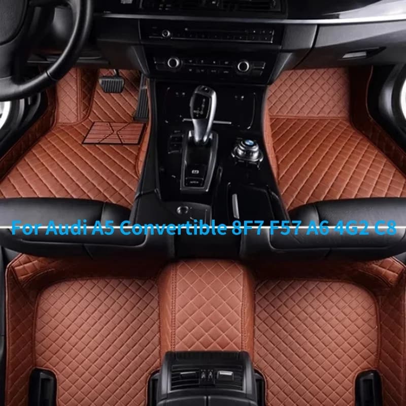 Custom Car Mats for Audi A5 Convertible 8F7 F57 2018-2023 A6 4G2 C8 2019-2023 Full Cover Mats Luxury Floor Covers