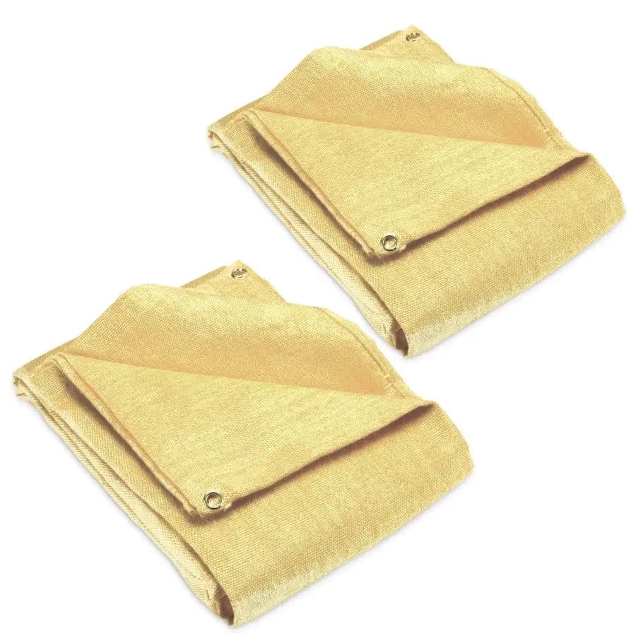 Coperta Ignifuga per Saldatura 4x6 ft 2 Pezzi, Schermo Antincendio in Fibra di Vetro Resistente al Calore 1.000°F, Ritardante di Fiamma