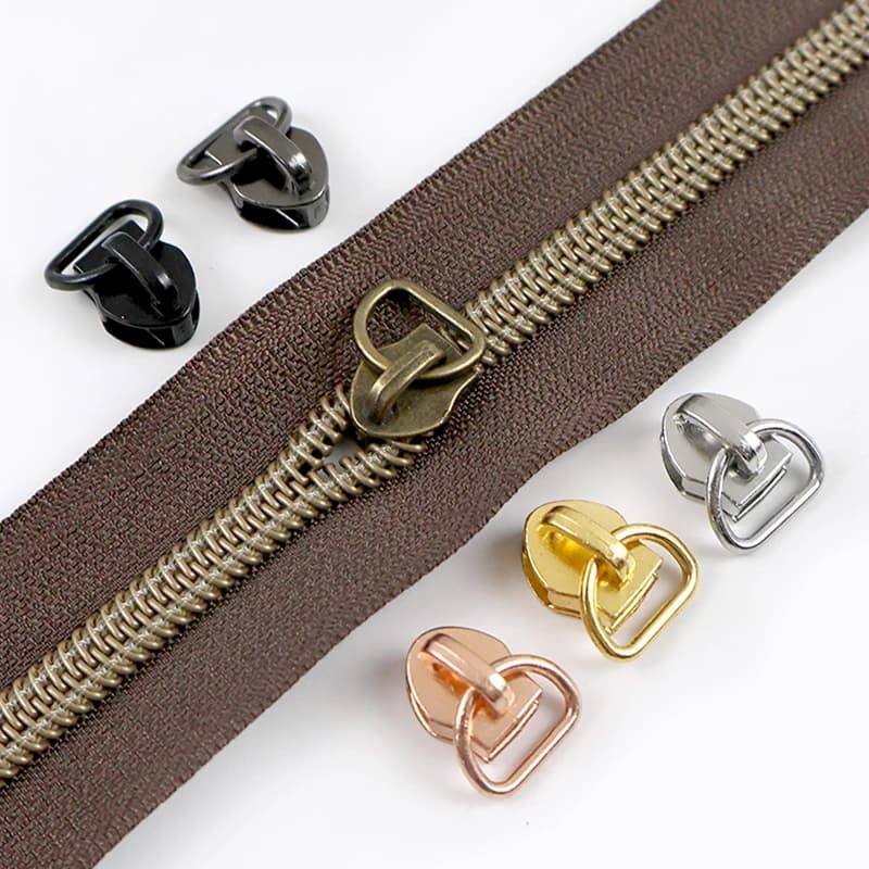 50/100 pezzi 5 # Cerniere a D in Nylon per Abbigliamento, Accessori per Riparazione e Sostituzione Cerniere Fai-da-Te