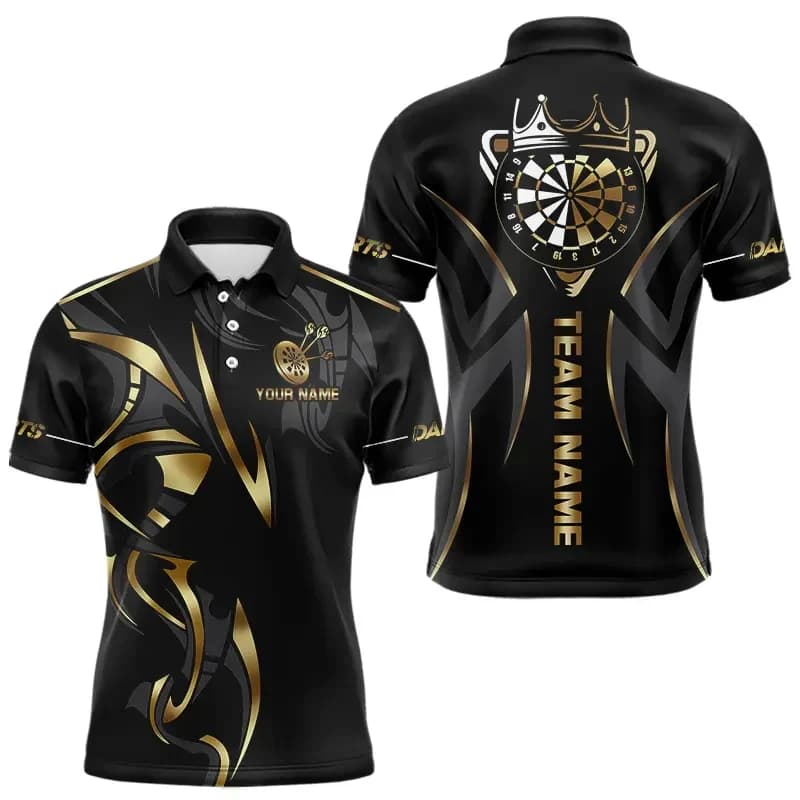 Polo grafica con freccette alla moda per uomo Nome personalizzato Bottone con risvolto Polo stampata in 3D T-shirt sportive per bambini larghe oversize di tendenza