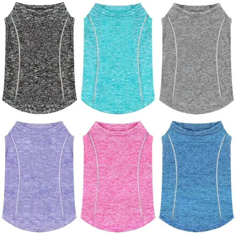 Gilet estivo per cani sottile Abbigliamento riflettente per cani senza maniche Camicia per cuccioli traspirante Gilet per gatti di lusso Vestiti per protezione solare per animali domestici Pullover per cani