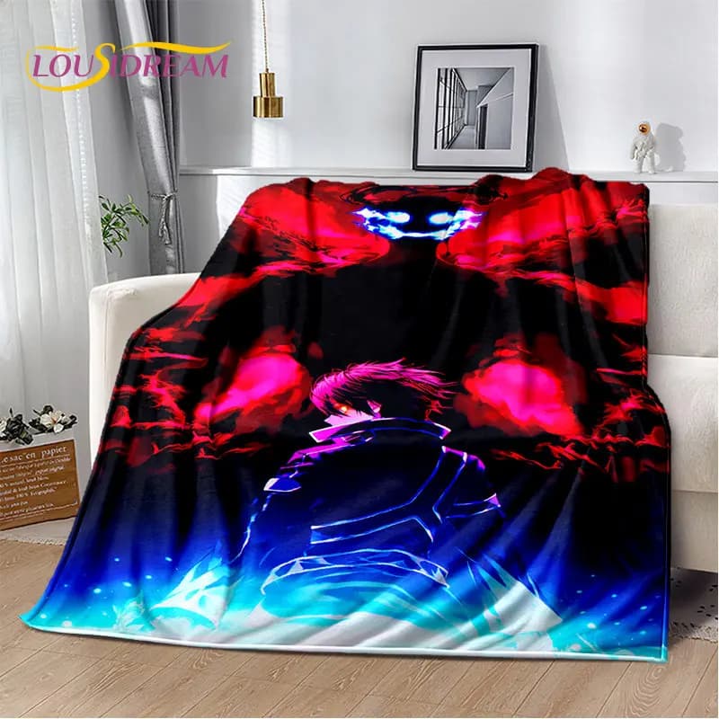 Coperta in morbido peluche con personaggi di Sword Art Online SAO, coperta in flanella per soggiorno, camera da letto, divano, picnic, bambini