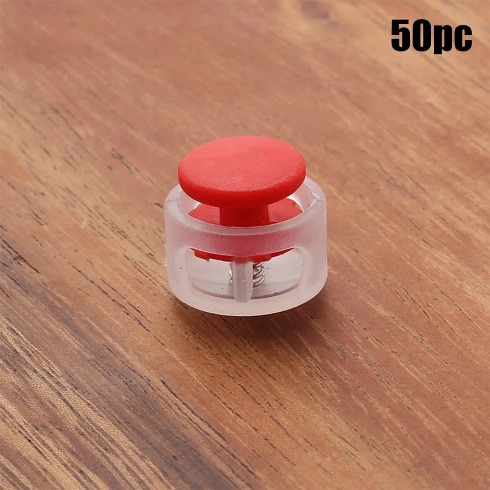 Fibbia antiscivolo a doppio foro Chiusure per cordino Clip per cordino in plastica Ampia applicazione 17mm 14mm 50 pezzi Anti allentamento