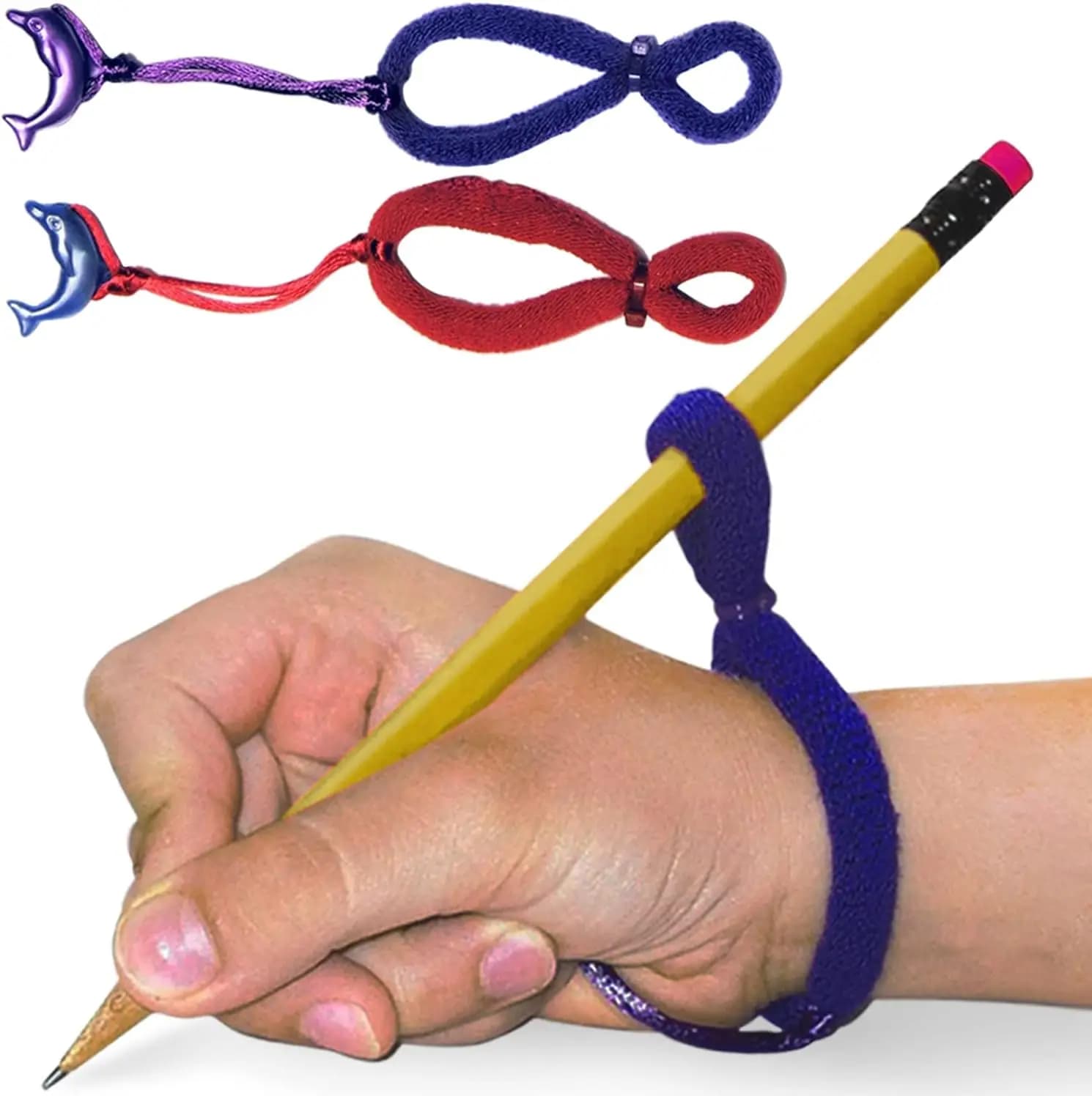 Supporto per la scrittura a mano per una corretta presa a tre pollici, posizione delle dita e una migliore scrittura, ideale per bambini dell'asilo e oltre (confezione da 2)