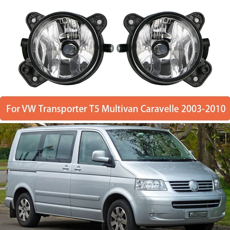 Coppia Sinistra e Destra Fendinebbia Per VW Transporter T5 Multivan Caravelle 2003 2004 2005 2006 2007 2008-2010 Paraurti Anteriore Anti Fog Light