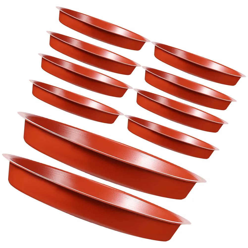 Set of 10 Plastic Subvases for Plants, Round Trays for Flower Jars, Water Drainage for Vase Plants, Internal Use