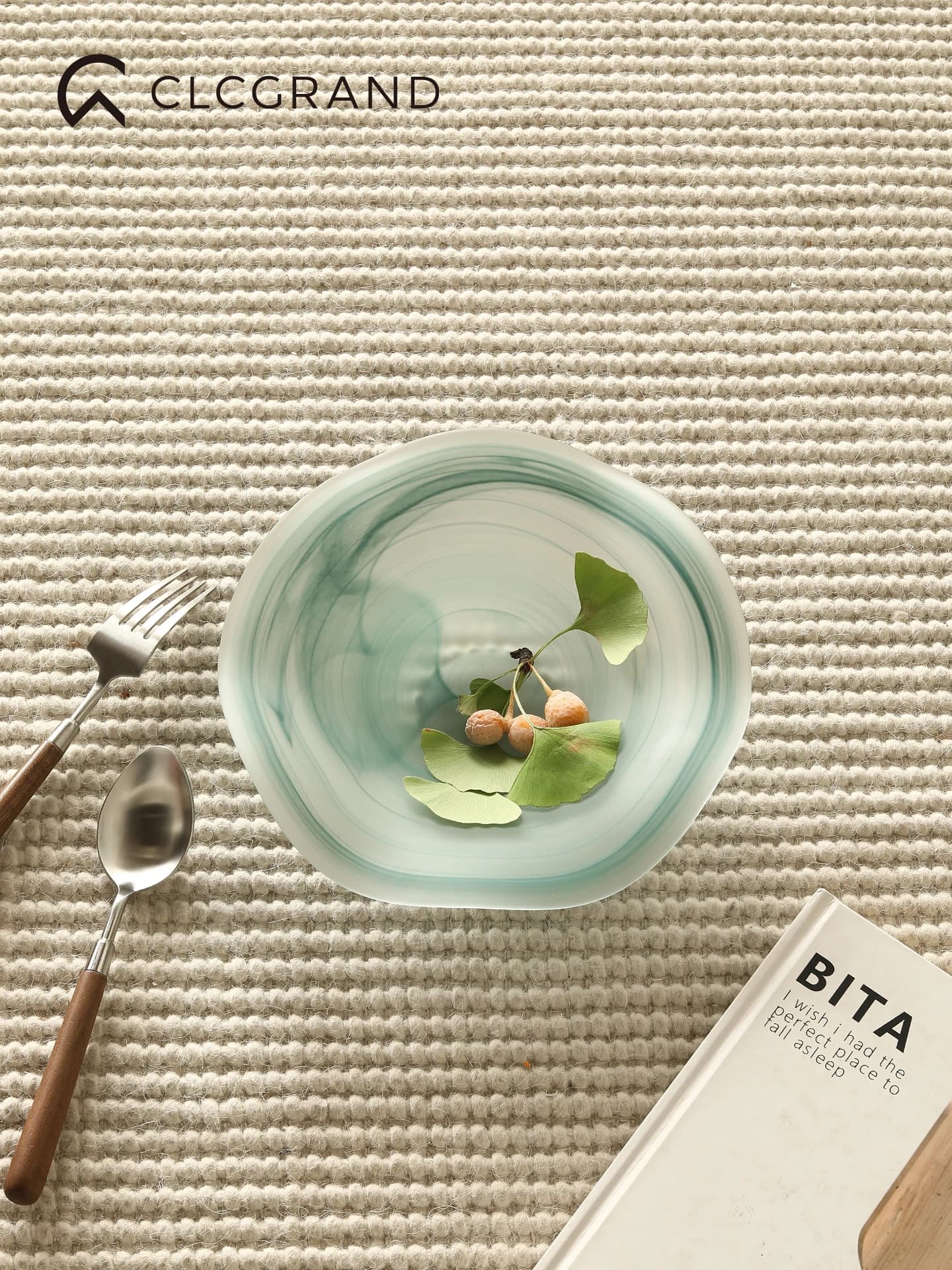 Piatto per Frutta in Vetro con Motivo a Nuvole Verdi Stile Mid-Century per Tavolino da Salotto, Snack, Frutta Secca, Tavola da Pranzo di Alta Gamma