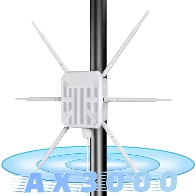 AX3000 Ripetitore WiFi Mesh Dual Band 2.4G+5G ad Alta Potenza per Esterni con PoE, Resistente alle Intemperie IP67