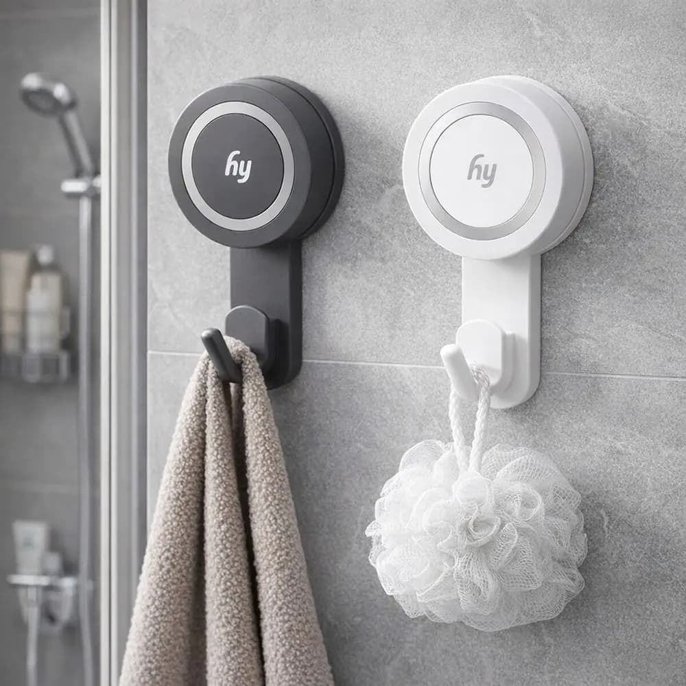 Nuovi Ganci a Ventosa per Bagno, Senza Foratura, Riutilizzabili, Appendiabiti da Parete Resistente, Gancio Portachiavi