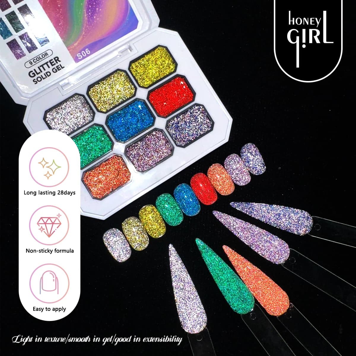 Smalto per unghie gel lucido a 9 colori, durevole, molto adatto per manicure e pedicure, rifinitura delle unghie essenziale, colore delle unghie brillante