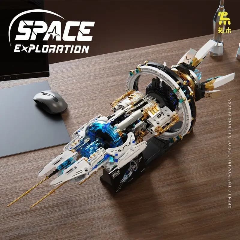 Toumo T2015 Cosmic Explorer Spaceship Space Station Space Station Model Decoration Set Educational Assembly Building Toy for Boy