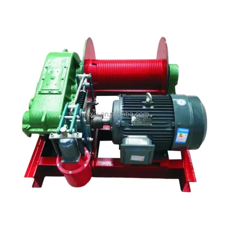 1T 2T 5T 10T Wire Rope Electric Winch Single or Double Drum Marine Mooring Winch with 300m Rope for Cranes