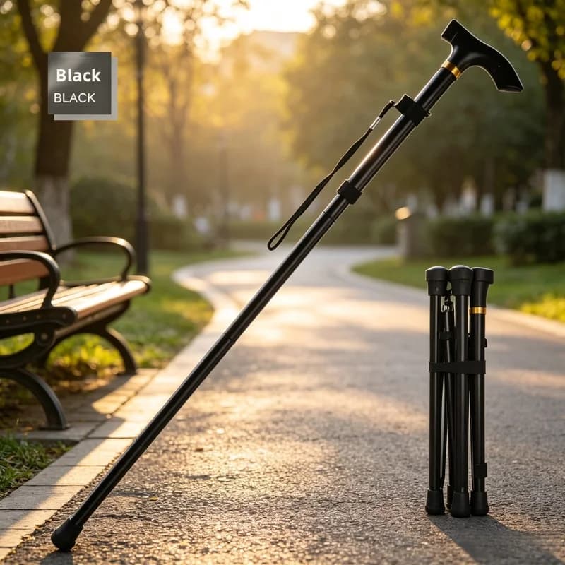 Foldable Ultralight Trekking Poles Telescopic Alpenstock Walking Sticks Portable for Outdoor Hiking Camping Nordic Walking