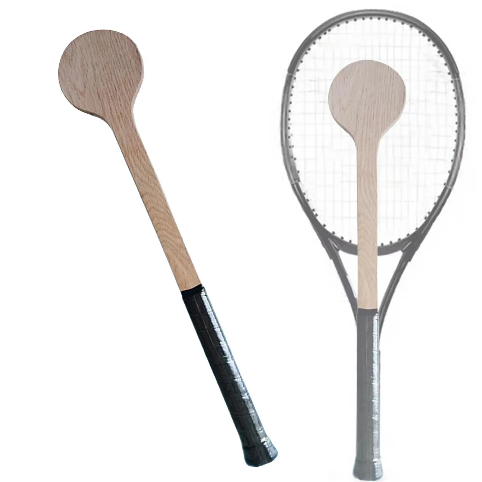 Wooden pointer for tennis rack MI Practice tennis spoon