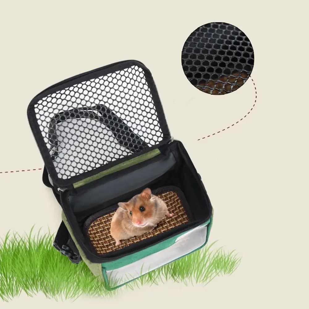 Borsa Trasportino Portatile per Animali Domestici, Gabbia Trasparente per Chinchilla, Trasportino Leggero e Traspirante per Criceti e Uccelli