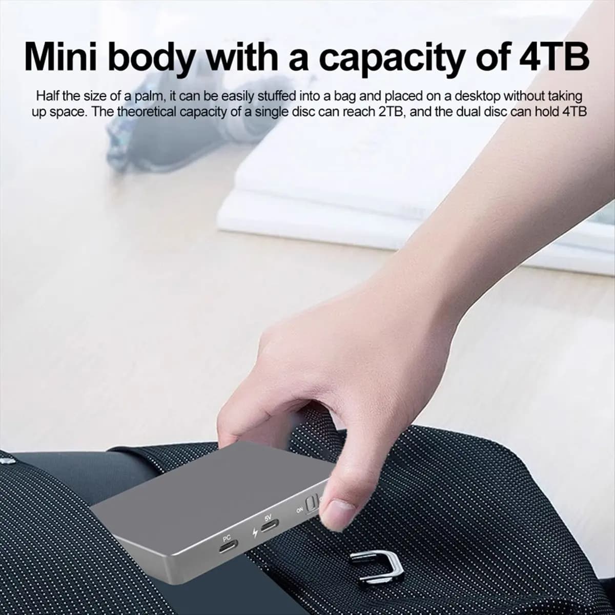 Welcome Deal~Dual Bay M.2 NVMe SSD Enclosure 10Gbps USB C 3.2 GEN2 External Hard Disk Case PCIE NVME Protocol ,M.2 2280/60/42/30