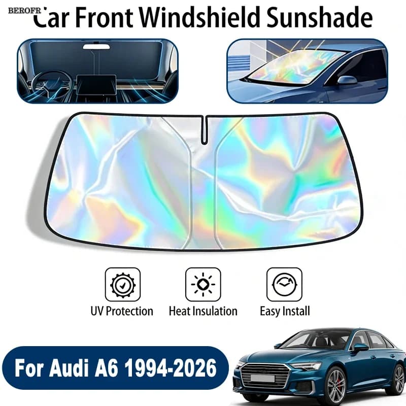Windshield Sun Shade For Audi A6 1994-2026 Foldable UV Reflective Front Window Sun Protection Cover Accessories