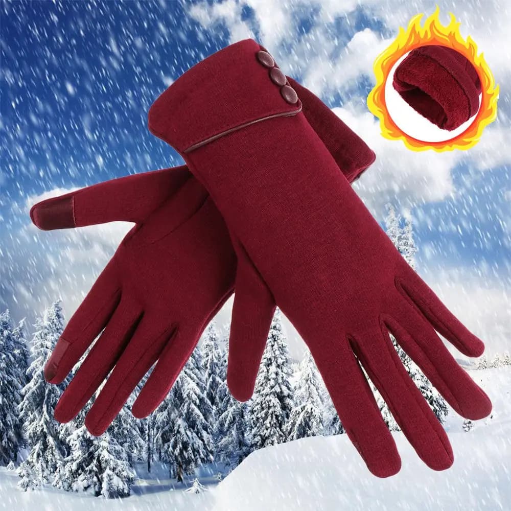 Nuovi Guanti Invernali alla Moda, Caldi e Antivento, con Interno in Velluto, Touch Screen, per Guida e Sci
