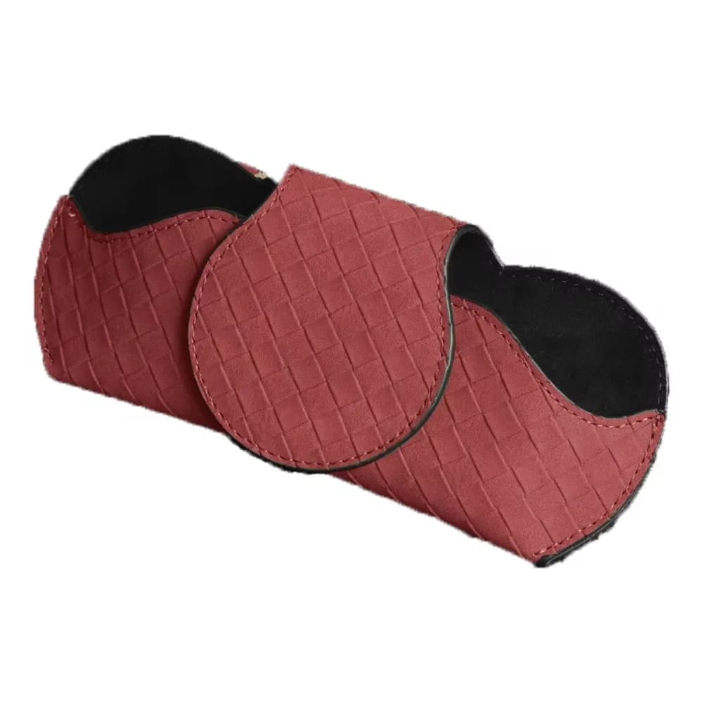 Porta occhiali da sole per auto morbido Organizzatore in pelle scozzese Custodia per occhiali parasole Clip per riporre occhiali per auto multifunzione universale