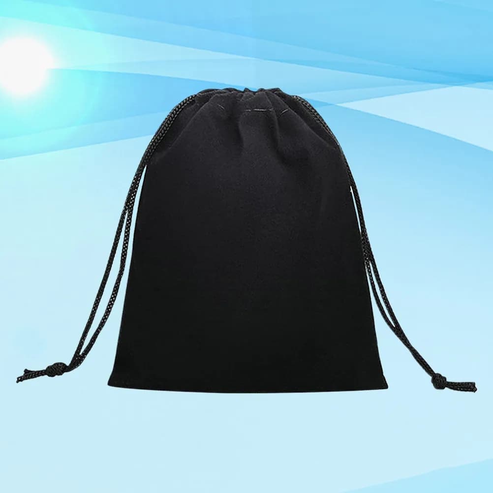 Flannel bag with black coulisse, multifunctional case for hair dryer, dust bag for jewelry and gifts, safe closure