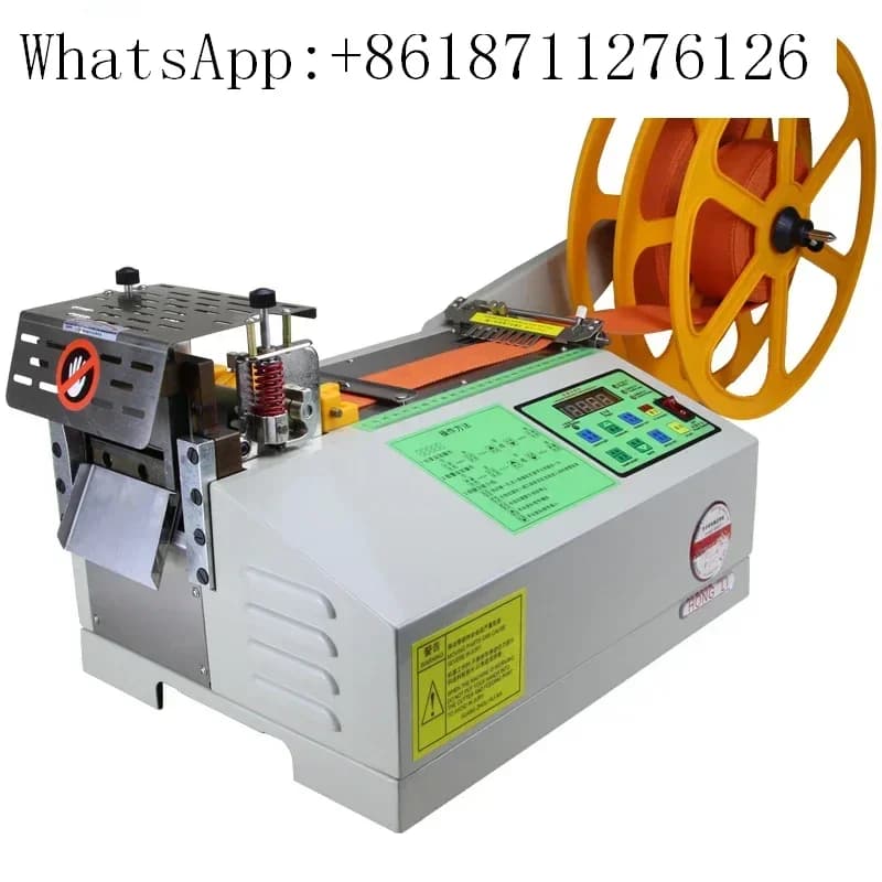 Macchina computerizzata 988T per il taglio a caldo e a freddo di nastri, completamente automatica, per cerniere, velcro, maschere, cinturini per le orecchie, strisce per il ponte nasale