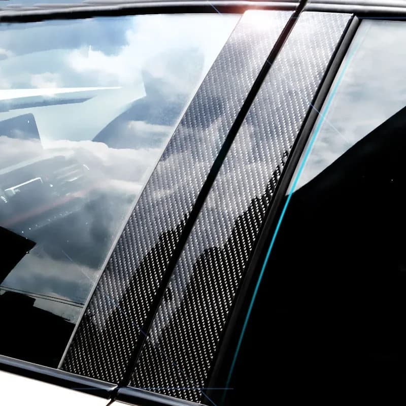 3/5/7/10 CENTIMETRI Black Polished 6D Carbon Fiber Vinyl Round Carbon Film Tape Strips Car Stickers For Pillar Roof Cap