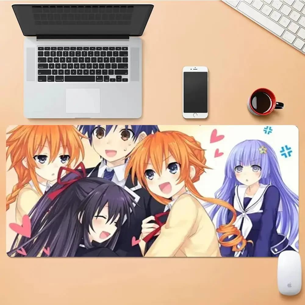 Tappetino per mouse con costume da cameriera, tappetino per mouse da scrivania, tappetino da scrivania HD carino, tappetino esteso per tastiera da gaming, tappetino per mouse XXL grande 90x40