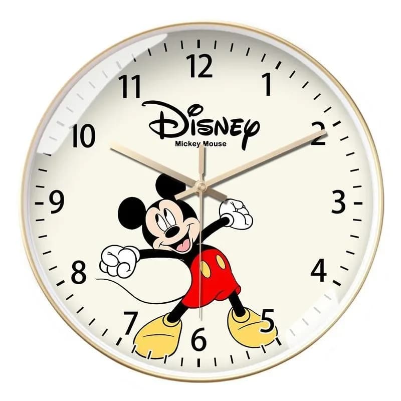 Disney Topolino Cartoon Animazione Orologio da parete creativo Moda Semplice Ins Style Camera da letto Soggiorno Orologio da parete al quarzo silenzioso