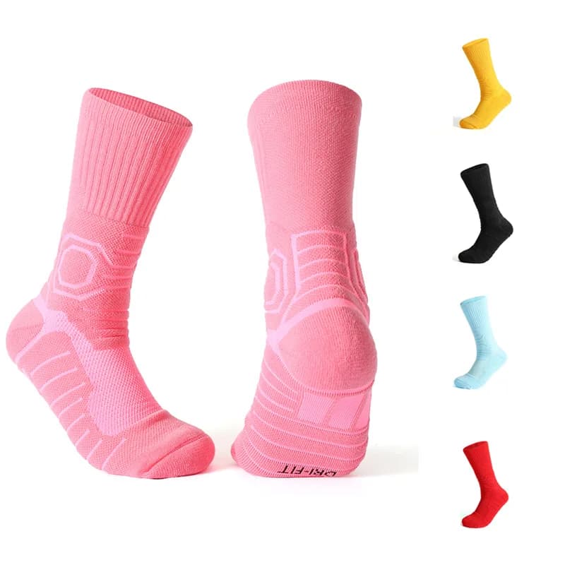 Calzino da basket professionale da donna Tubo lungo Sport da uomo Asciugamano alto addensato Assorbente del sudore antiscivolo Traspirante Elite W100