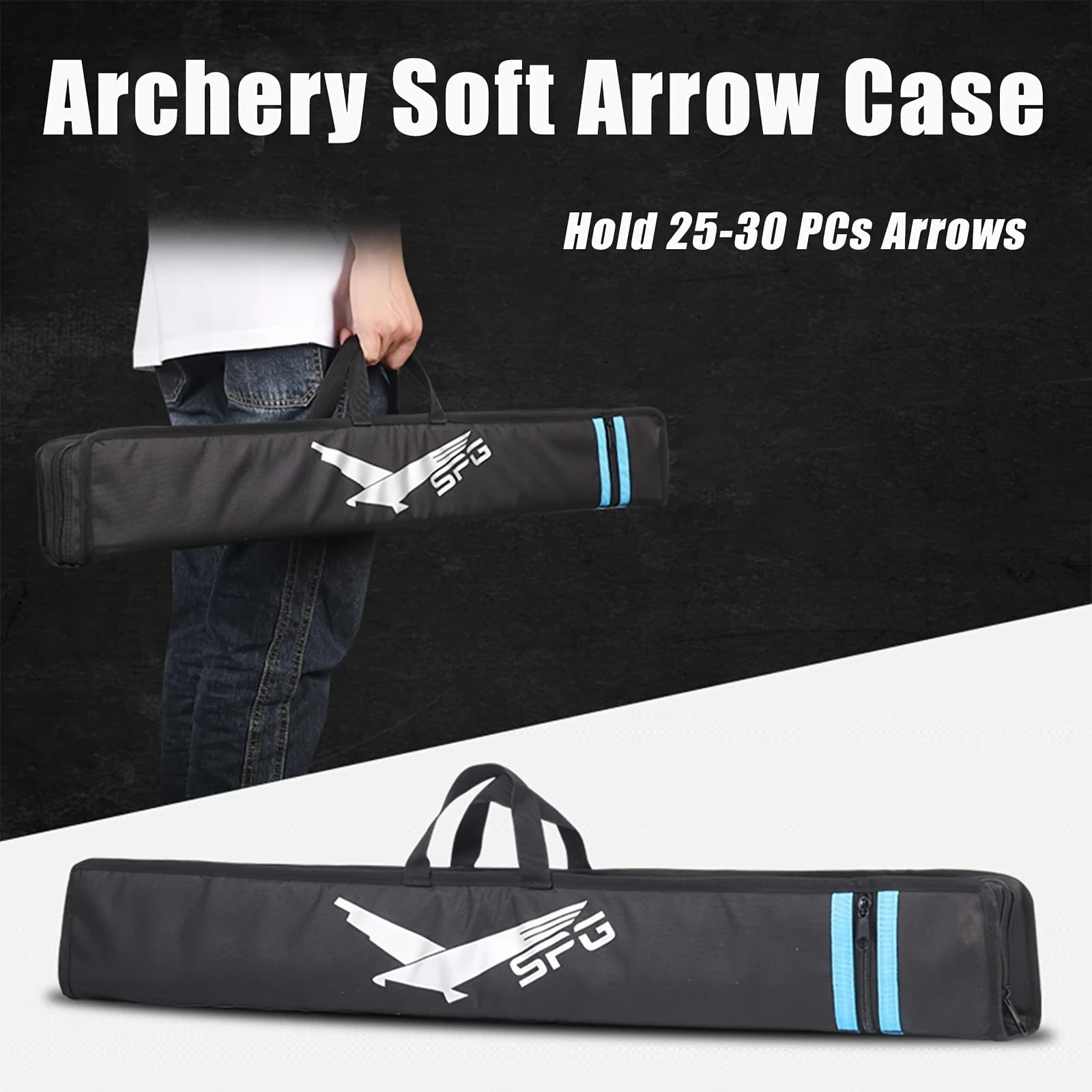 Archery Arrow Bag Portable Handbag Quiver Oxford Cloth Durable Arrow Holder for Adults Targeting Shooting Range Storage Case