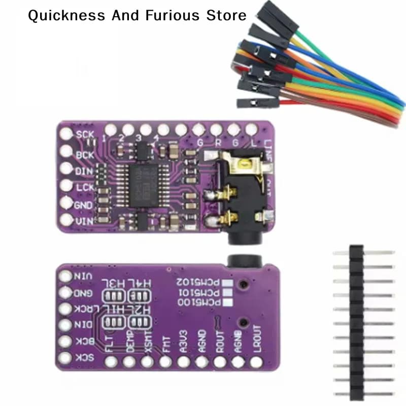 Modulo Lettore I2S GY-PCM5102, Interfaccia I2S PCM5102A, Decoder DAC per Raspberry Pi, Scheda Audio Digitale PCM5102 Formato PHAT