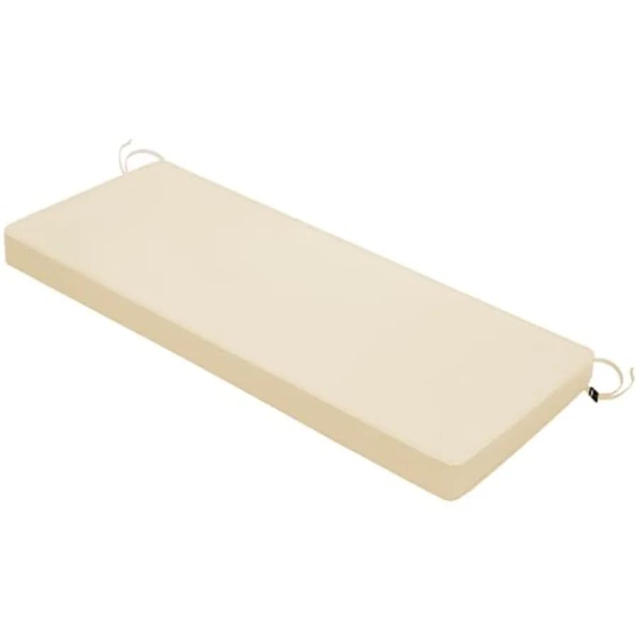Cuscino per panca da esterno 42 x 18 x 3 pollici con lacci, spesso e impermeabile, per sedie a dondolo da portico, mobili da patio, sedili e divani