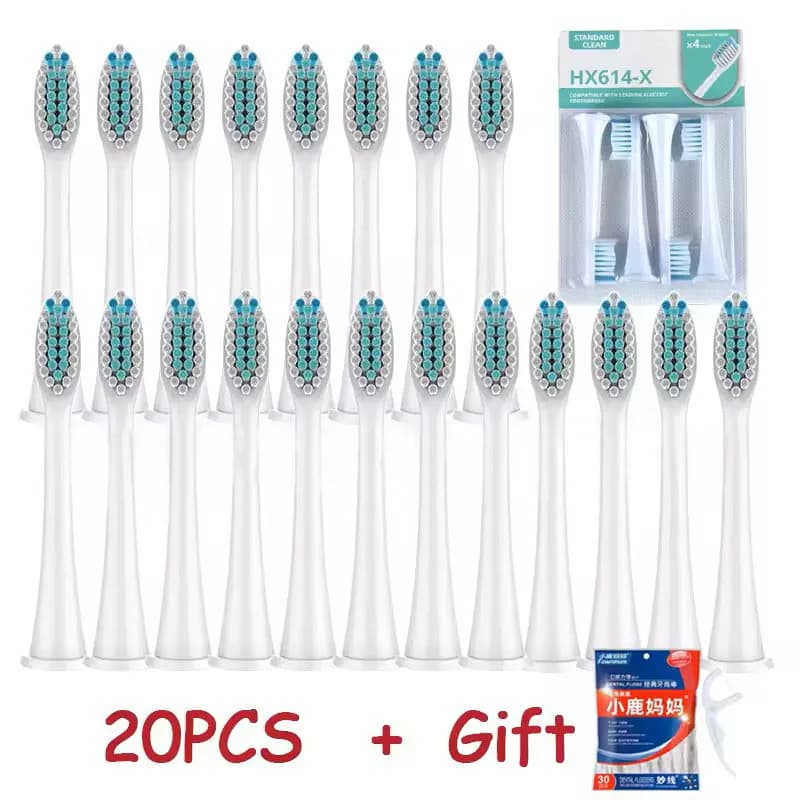 20/8PCS Testine per spazzolino elettrico Ph Sonicare HX9023/HX9043/HX9053/HX9924/HX6730/HX6960/HX3216/HX9360 Testine per spazzolino
