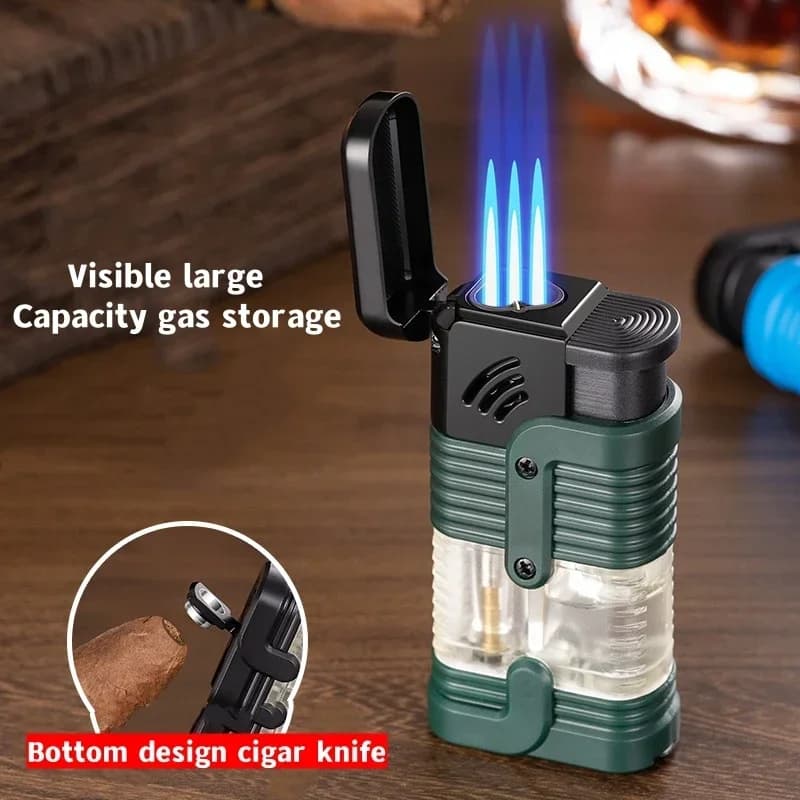 New Butano Gas Flashlight Direct Refill Metal for Domestic Kitchen, Gas Stove, Outdoor Camping, Cigar Lighter and Barbecue