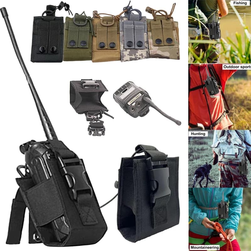 2026 Sacchetto Porta Radio per Escursionismo, Porta Walkie Talkie, Borsa da Appendere per Interfono, Sacchetto Porta Caricatori in Nylon Molle, Tasca Caza