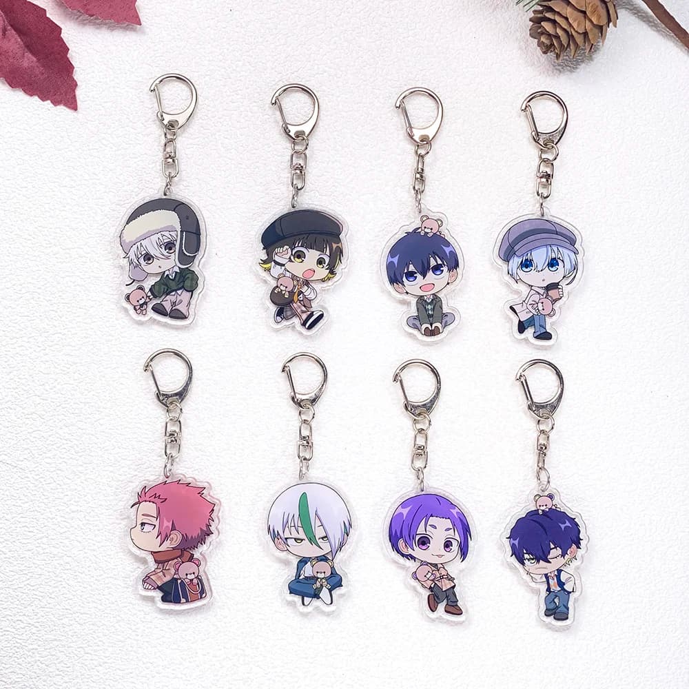 1/13 Pezzi Portachiavi con Personaggi Anime Blue Lock, Accessori in Acrilico, Ciondoli Carini per Borsa, Divertenti Portachiavi, Decorazione per Zaino