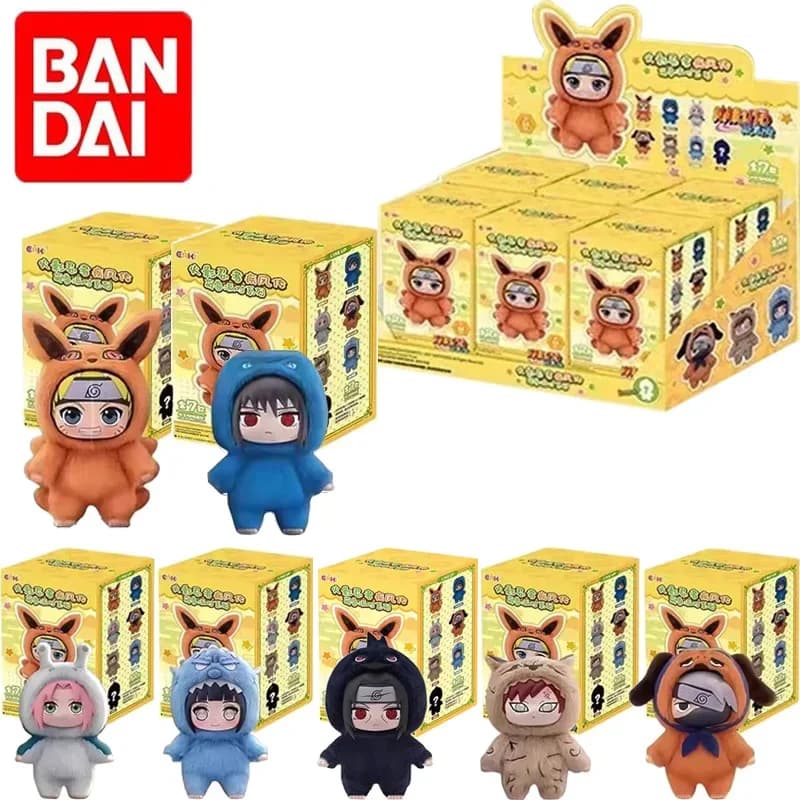 Bandai Cartoon backpack pendant, anime peripheral gift box, Naruto Blind box gift, Naruto Shipship Party series